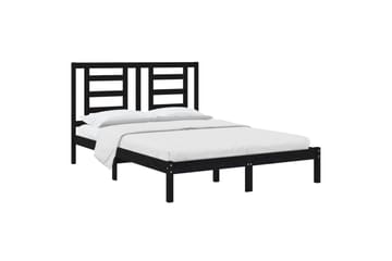 beBasic sengeramme 140x190 cm massivt fyrretræ sort - Sort - Møbler - Senge - Sengeramme & sengestel