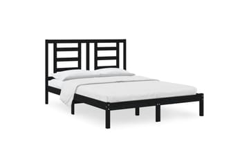 beBasic sengeramme 140x190 cm massivt fyrretræ sort - Sort - Møbler - Senge - Sengeramme & sengestel
