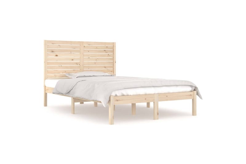 beBasic sengeramme 140x190 cm massivt træ - Brun - Møbler - Senge - Sengeramme & sengestel