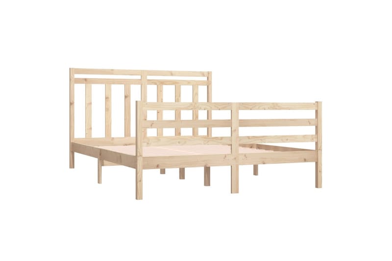 beBasic sengeramme 140x190 cm massivt træ - Brun - Sengeramme & sengestel