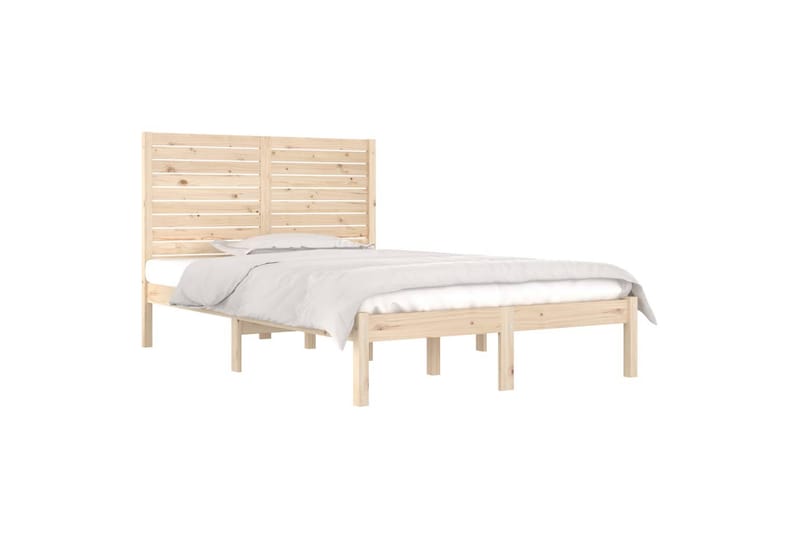 beBasic sengeramme 140x190 cm massivt træ - Brun - Møbler - Senge - Sengeramme & sengestel