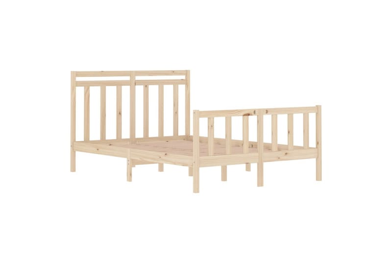 beBasic sengeramme 140x190 cm massivt træ - Brun - Møbler - Senge - Sengeramme & sengestel