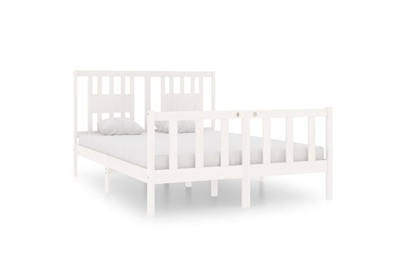 beBasic sengeramme 140x190 cm massivt træ hvid - Hvid - Møbler - Senge - Sengeramme & sengestel