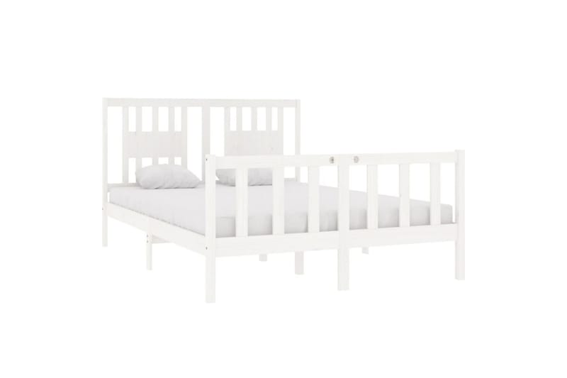 beBasic sengeramme 140x190 cm massivt træ hvid - Hvid - Møbler - Senge - Sengeramme & sengestel
