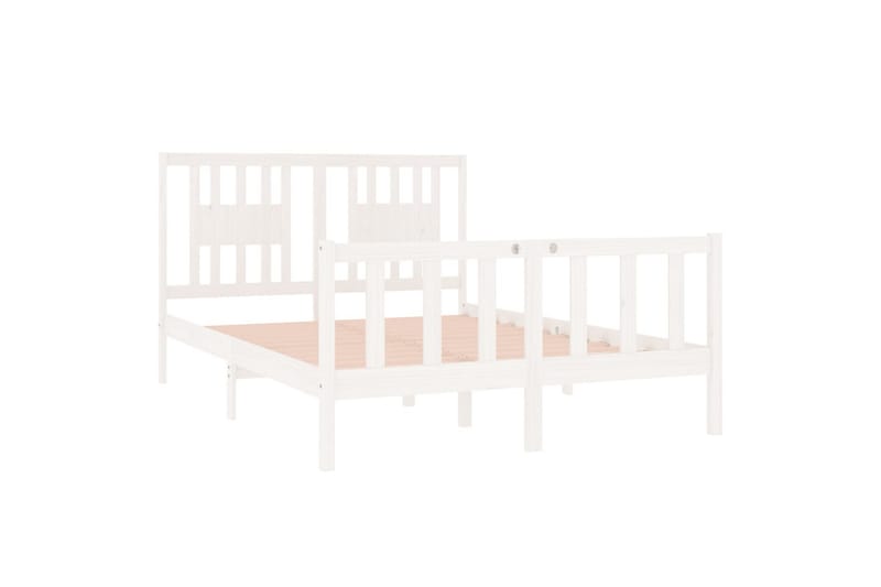 beBasic sengeramme 140x190 cm massivt træ hvid - Hvid - Møbler - Senge - Sengeramme & sengestel