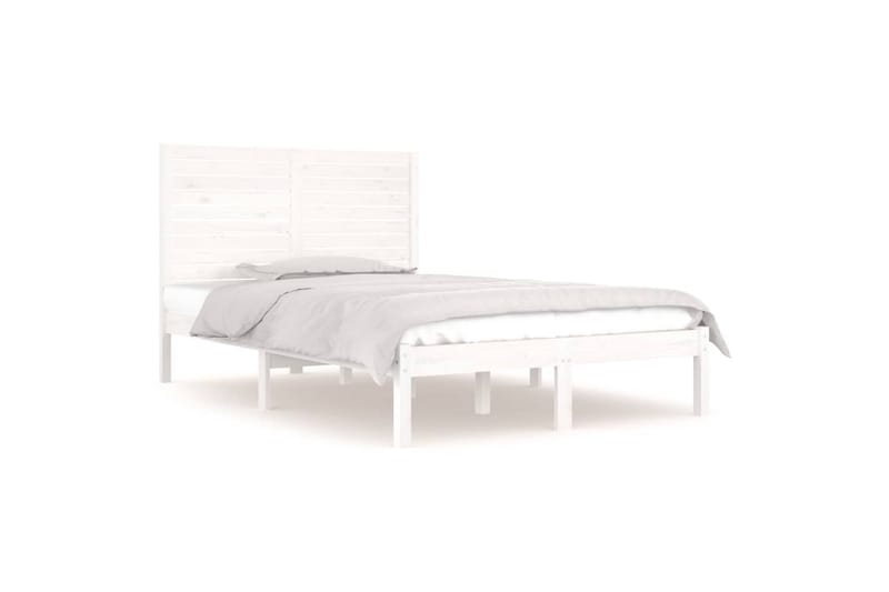 beBasic sengeramme 140x190 cm massivt træ hvid - Hvid - Møbler - Senge - Sengeramme & sengestel