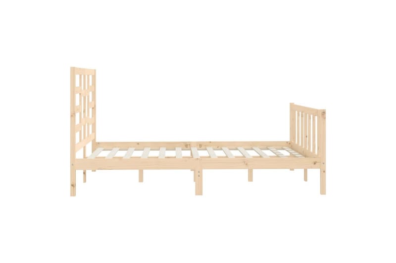 beBasic sengeramme 140x200 cm massivt fyrretræ - Brun - Møbler - Senge - Sengeramme & sengestel