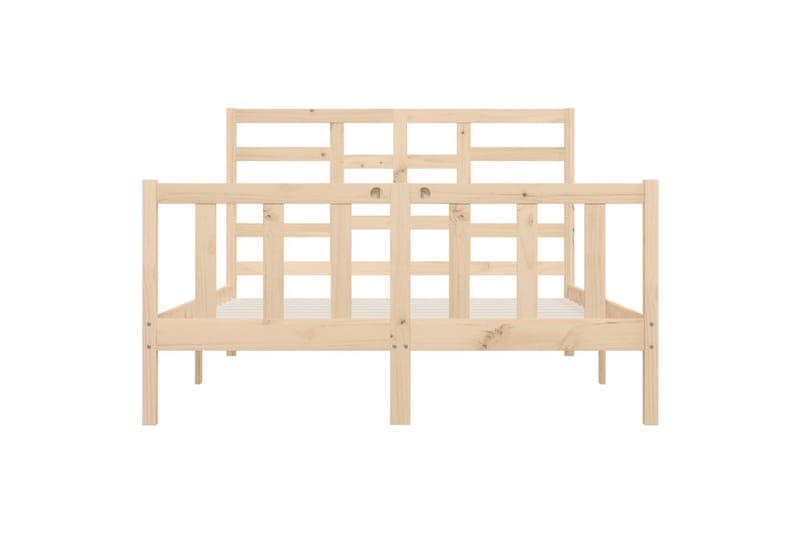 beBasic sengeramme 140x200 cm massivt fyrretræ - Brun - Møbler - Senge - Sengeramme & sengestel