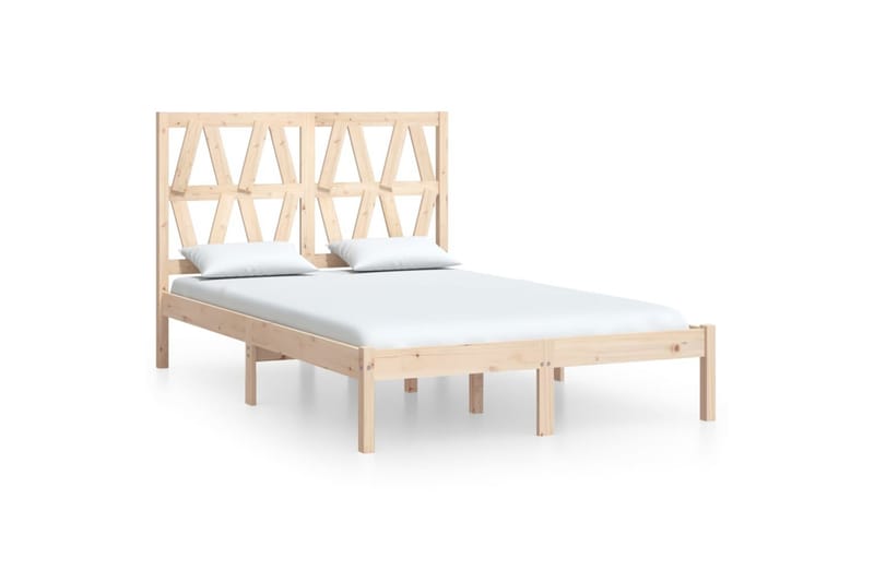 beBasic sengeramme 140x200 cm massivt fyrretræ - Brun - Møbler - Senge - Sengeramme & sengestel