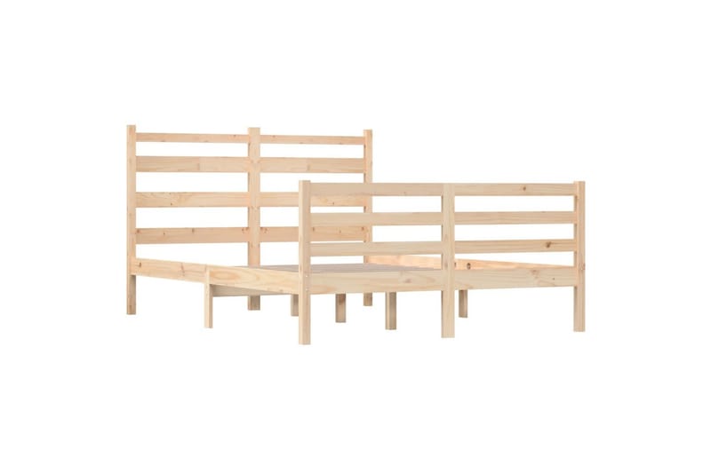 beBasic sengeramme 140x200 cm massivt fyrretræ - Brun - Møbler - Senge - Sengeramme & sengestel