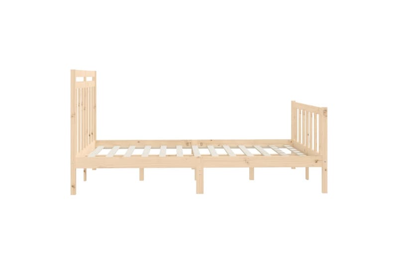 beBasic sengeramme 140x200 cm massivt fyrretræ - Brun - Møbler - Senge - Sengeramme & sengestel
