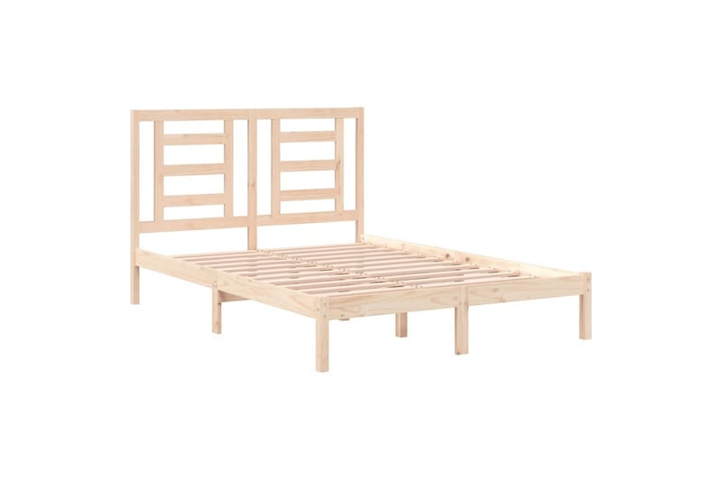 beBasic sengeramme 140x200 cm massivt fyrretræ - Brun - Møbler - Senge - Sengeramme & sengestel