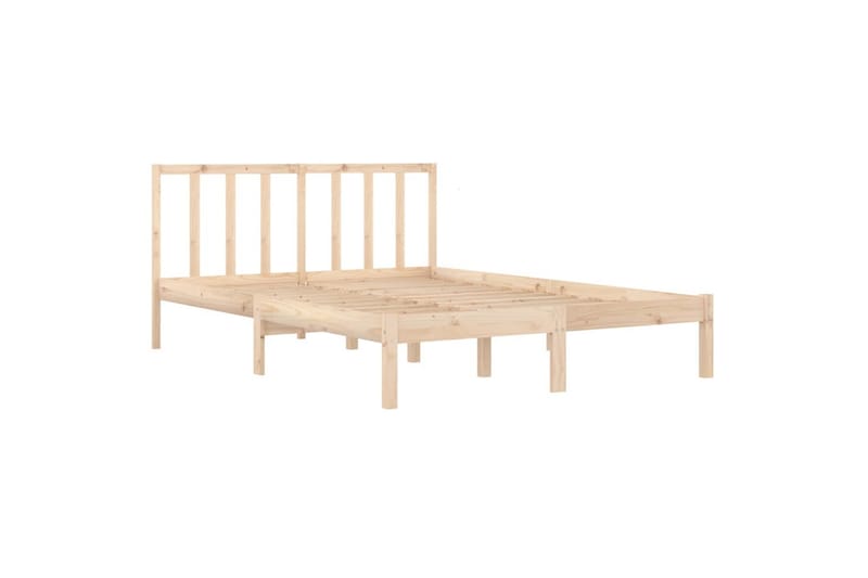 beBasic sengeramme 140x200 cm massivt fyrretræ - Brun - Møbler - Senge - Sengeramme & sengestel