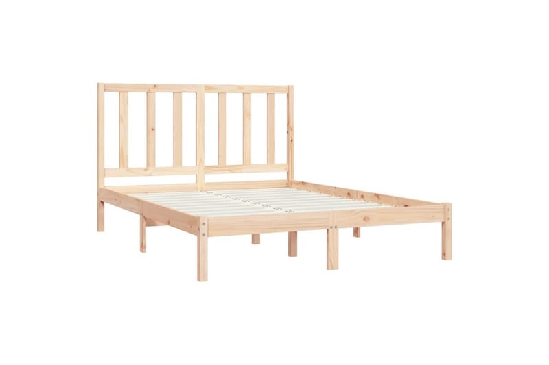 beBasic sengeramme 140x200 cm massivt fyrretræ - Brun - Møbler - Senge - Sengeramme & sengestel
