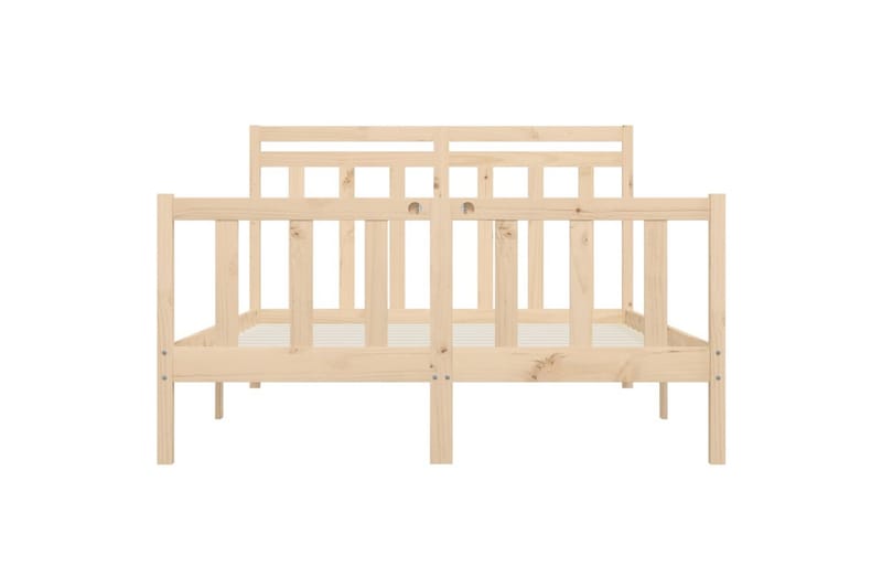 beBasic sengeramme 140x200 cm massivt fyrretræ - Brun - Møbler - Senge - Sengeramme & sengestel