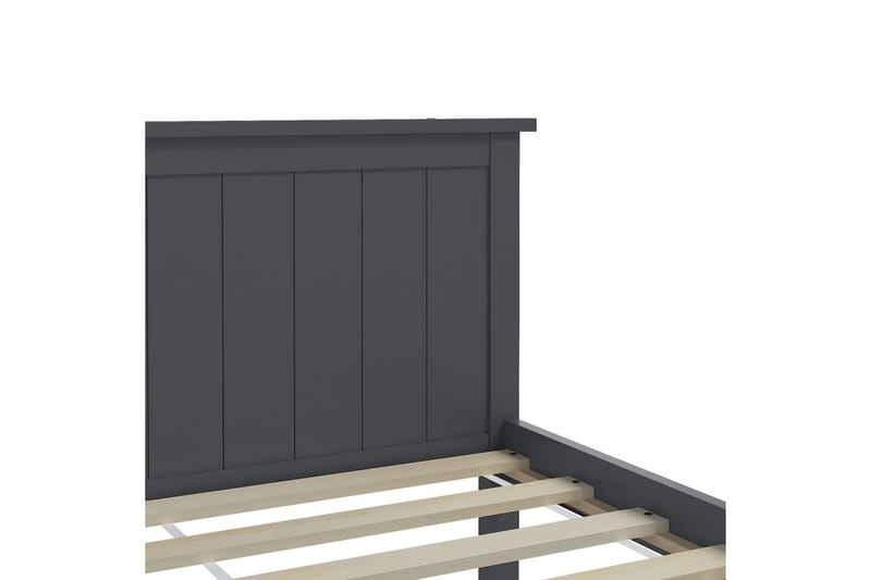 beBasic sengeramme 140x200 cm massivt fyrretræ grå - GrÃ¥ - Møbler - Senge - Sengeramme & sengestel