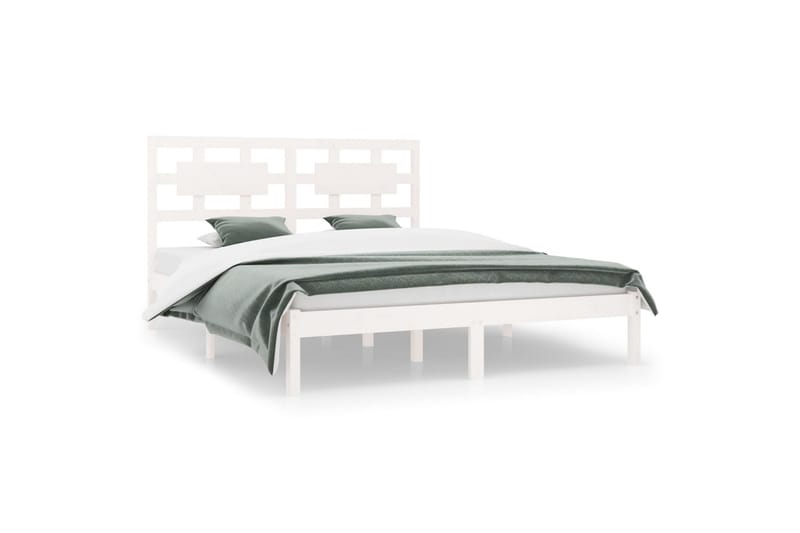 beBasic sengeramme 140x200 cm massivt fyrretræ hvid - Hvid - Møbler - Senge - Sengeramme & sengestel