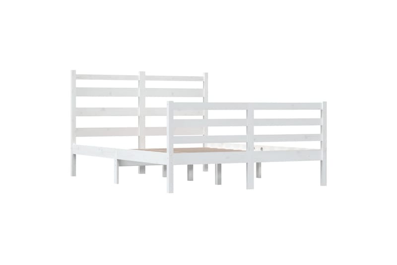 beBasic sengeramme 140x200 cm massivt fyrretræ hvid - Hvid - Møbler - Senge - Sengeramme & sengestel
