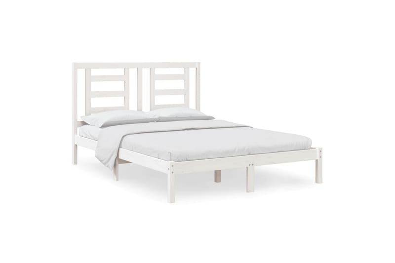 beBasic sengeramme 140x200 cm massivt fyrretræ hvid - Hvid - Møbler - Senge - Sengeramme & sengestel