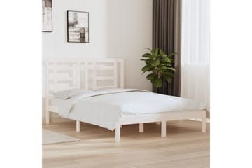 beBasic sengeramme 140x200 cm massivt fyrretræ hvid - Hvid - Møbler - Senge - Sengeramme & sengestel