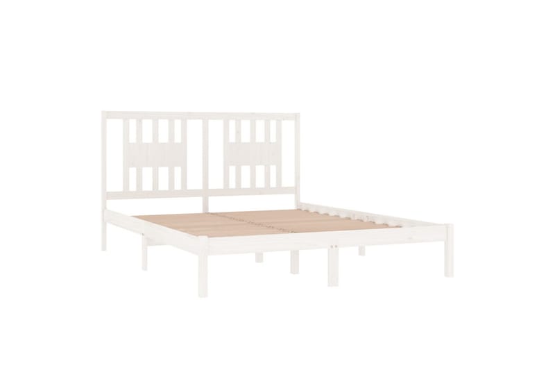 beBasic sengeramme 140x200 cm massivt fyrretræ hvid - Hvid - Møbler - Senge - Sengeramme & sengestel