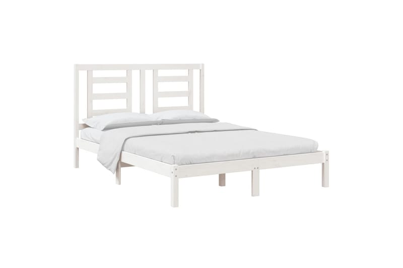 beBasic sengeramme 140x200 cm massivt fyrretræ hvid - Hvid - Møbler - Senge - Sengeramme & sengestel
