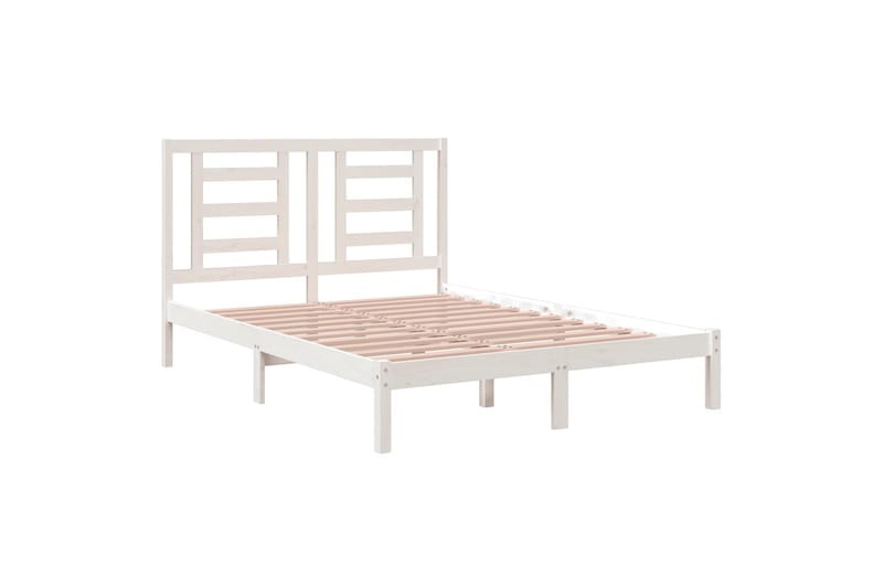 beBasic sengeramme 140x200 cm massivt fyrretræ hvid - Hvid - Møbler - Senge - Sengeramme & sengestel