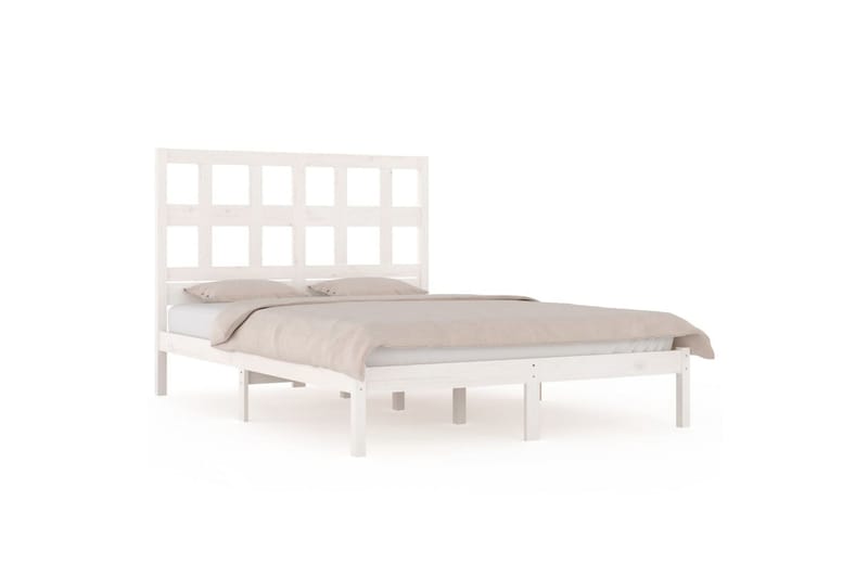 beBasic sengeramme 140x200 cm massivt fyrretræ hvid - Hvid - Møbler - Senge - Sengeramme & sengestel