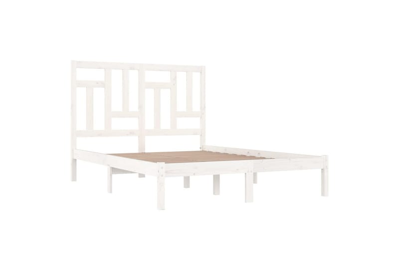 beBasic sengeramme 140x200 cm massivt fyrretræ hvid - Hvid - Møbler - Senge - Sengeramme & sengestel