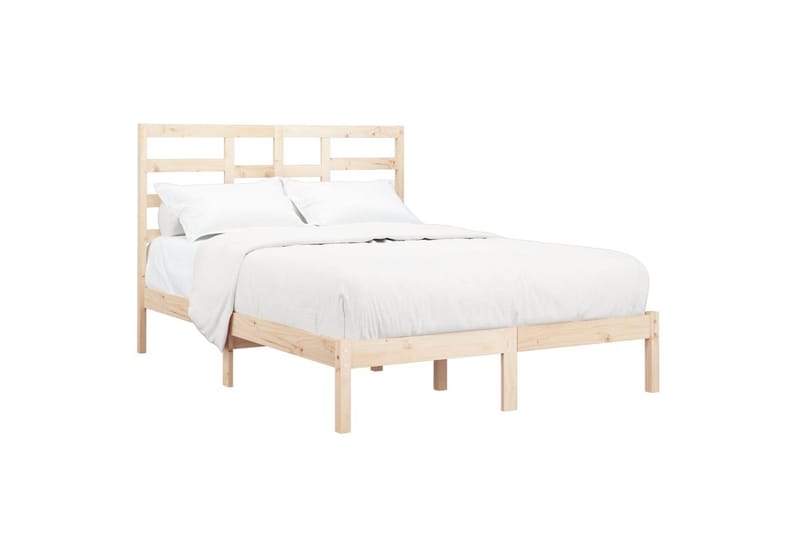 beBasic sengeramme 140x200 cm massivt træ - Brun - Møbler - Senge - Sengeramme & sengestel