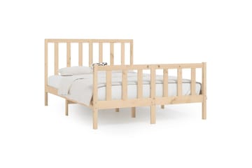 beBasic sengeramme 140x200 cm massivt træ - Brun - Møbler - Senge - Sengeramme & sengestel