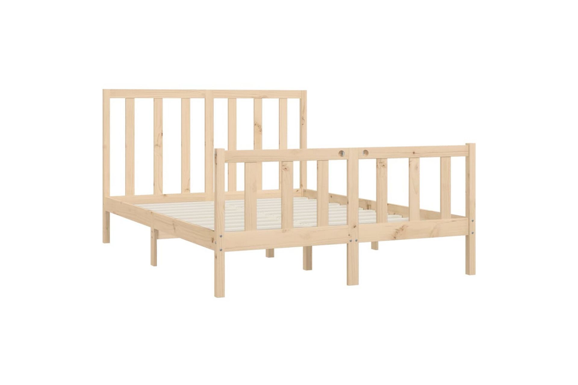 beBasic sengeramme 140x200 cm massivt træ - Brun - Møbler - Senge - Sengeramme & sengestel