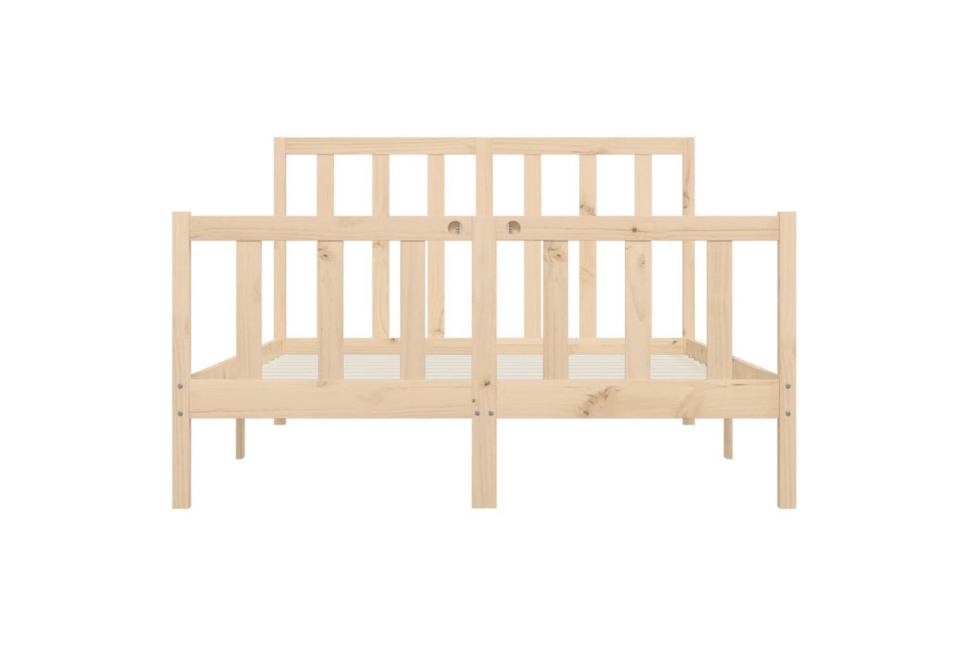 beBasic sengeramme 140x200 cm massivt træ - Brun - Møbler - Senge - Sengeramme & sengestel