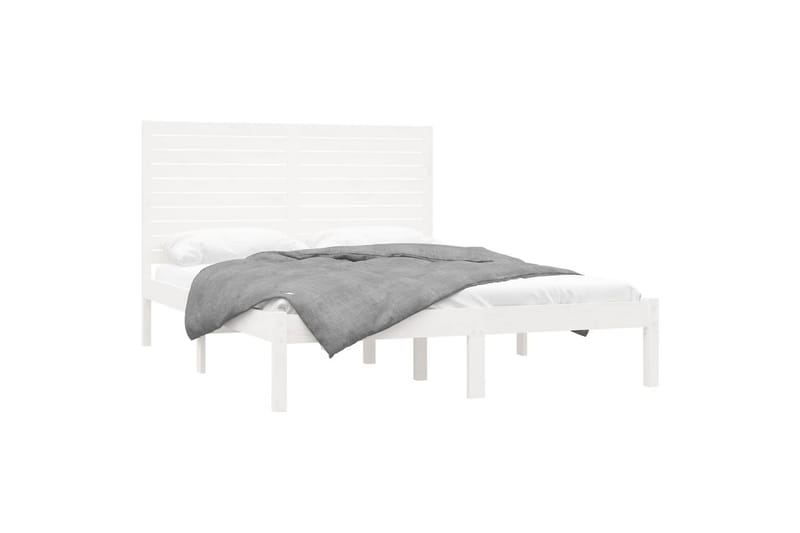 beBasic sengeramme 140x200 cm massivt træ hvid - Hvid - Møbler - Senge - Sengeramme & sengestel
