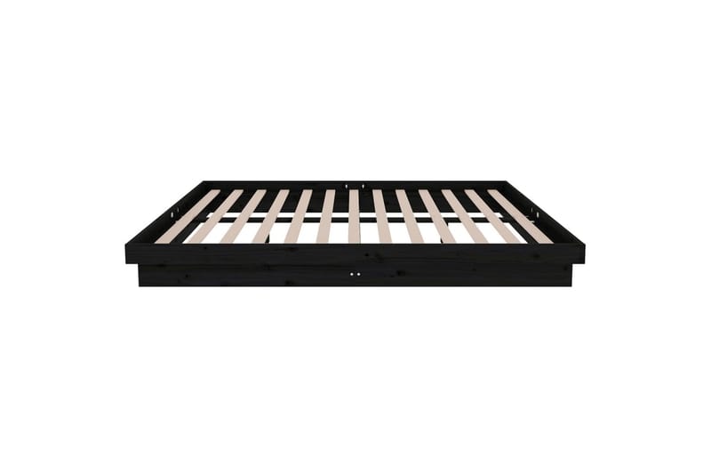 beBasic sengeramme 150x200 cm 5FT King massivt træ sort - Sort - Møbler - Senge - Sengeramme & sengestel