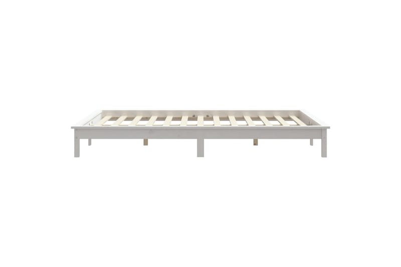 beBasic sengeramme 150x200 cm 5FT King Size massivt fyrretræ hvid - Hvid - Sengeramme & sengestel