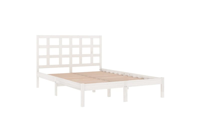 beBasic sengeramme 150x200 cm 5FT kingsize massivt træ hvid - Hvid - Sengeramme & sengestel