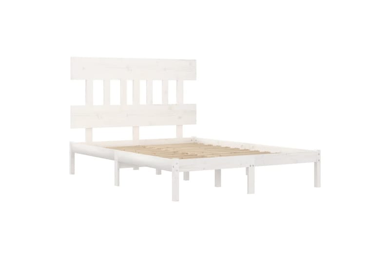 beBasic sengeramme 150x200 cm 5FT kingsize massivt træ hvid - Hvid - Sengeramme & sengestel