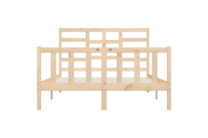 beBasic sengeramme 150x200 cm King Size massivt træ - Brun - Møbler - Senge - Sengeramme & sengestel
