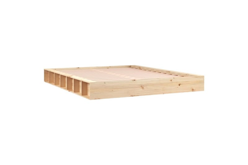 beBasic sengeramme 150x200 cm King Size massivt træ - Brun - Møbler - Senge - Sengeramme & sengestel