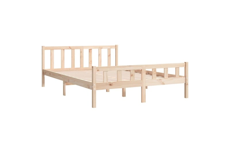 beBasic sengeramme 150x200 cm King Size massivt træ - Brun - Sengeramme & sengestel