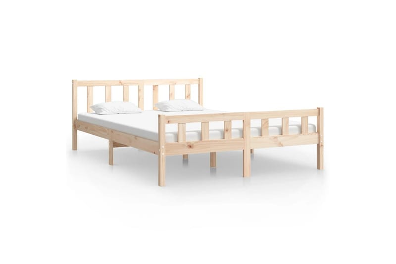 beBasic sengeramme 150x200 cm King Size massivt træ - Brun - Møbler - Senge - Sengeramme & sengestel