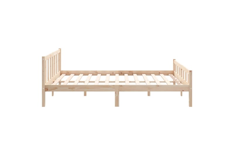 beBasic sengeramme 150x200 cm King Size massivt træ - Brun - Møbler - Senge - Sengeramme & sengestel