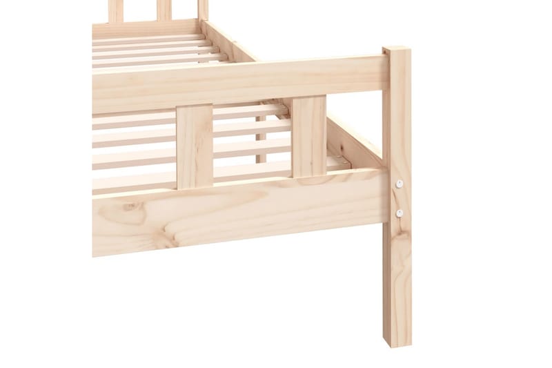 beBasic sengeramme 150x200 cm King Size massivt træ - Brun - Møbler - Senge - Sengeramme & sengestel