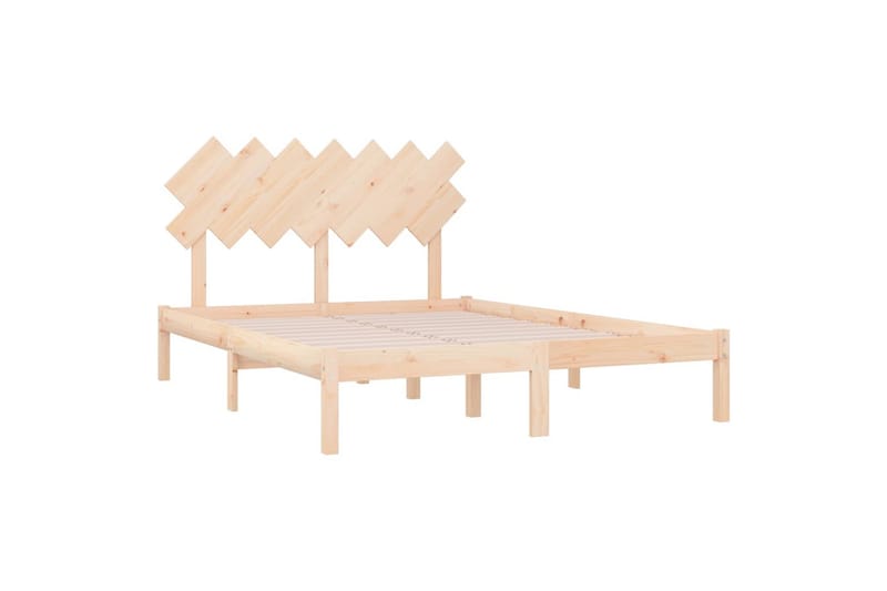 beBasic sengeramme 150x200 cm King Size massivt træ - Brun - Møbler - Senge - Sengeramme & sengestel