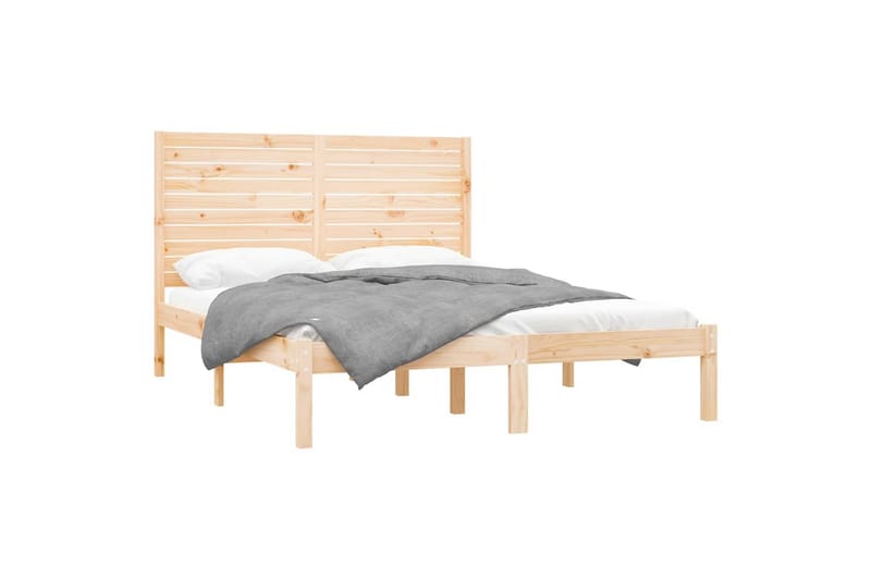 beBasic sengeramme 150x200 cm King Size massivt træ - Brun - Møbler - Senge - Sengeramme & sengestel