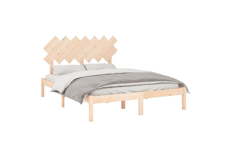 beBasic sengeramme 150x200 cm King Size massivt træ - Brun - Sengeramme & sengestel