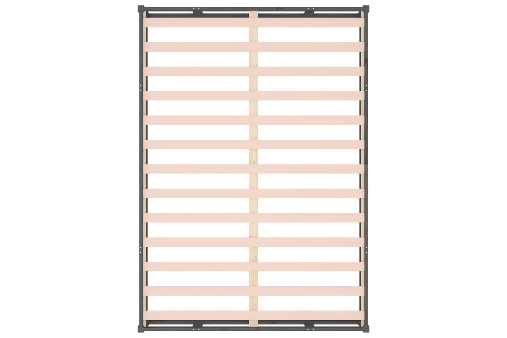 beBasic sengeramme 150x200 cm King Size massivt træ grå - GrÃ¥ - Møbler - Senge - Sengeramme & sengestel