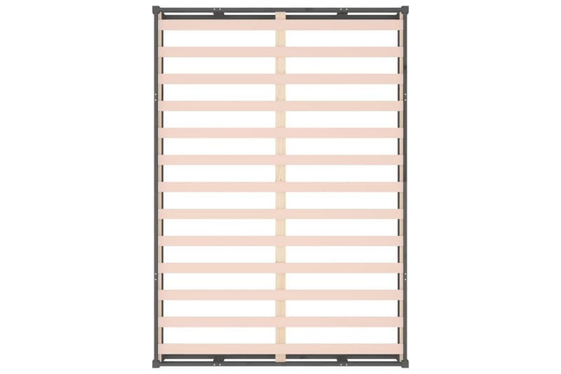 beBasic sengeramme 150x200 cm King Size massivt træ grå - GrÃ¥ - Møbler - Senge - Sengeramme & sengestel