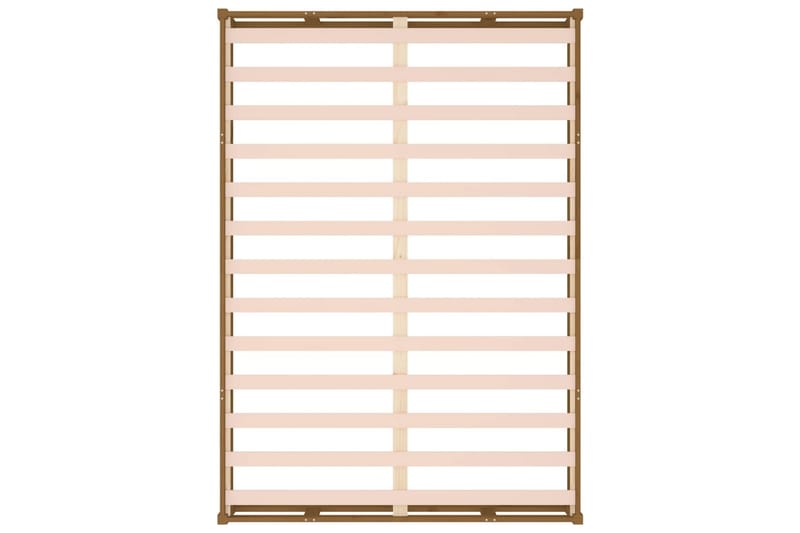 beBasic sengeramme 150x200 cm King Size massivt træ gyldenbrun - Brun - Møbler - Senge - Sengeramme & sengestel